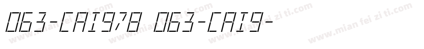 063-CAI978 063-CAI9字体转换